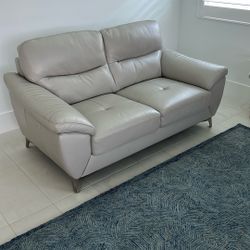 Light Grey Genuine Leather In Like New Condition 