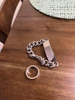 Stainless Steel Mens Ring And Bracelet