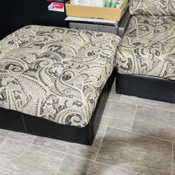 Sofa With Matching Ottoman 