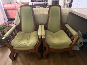 Wood antique chairs
