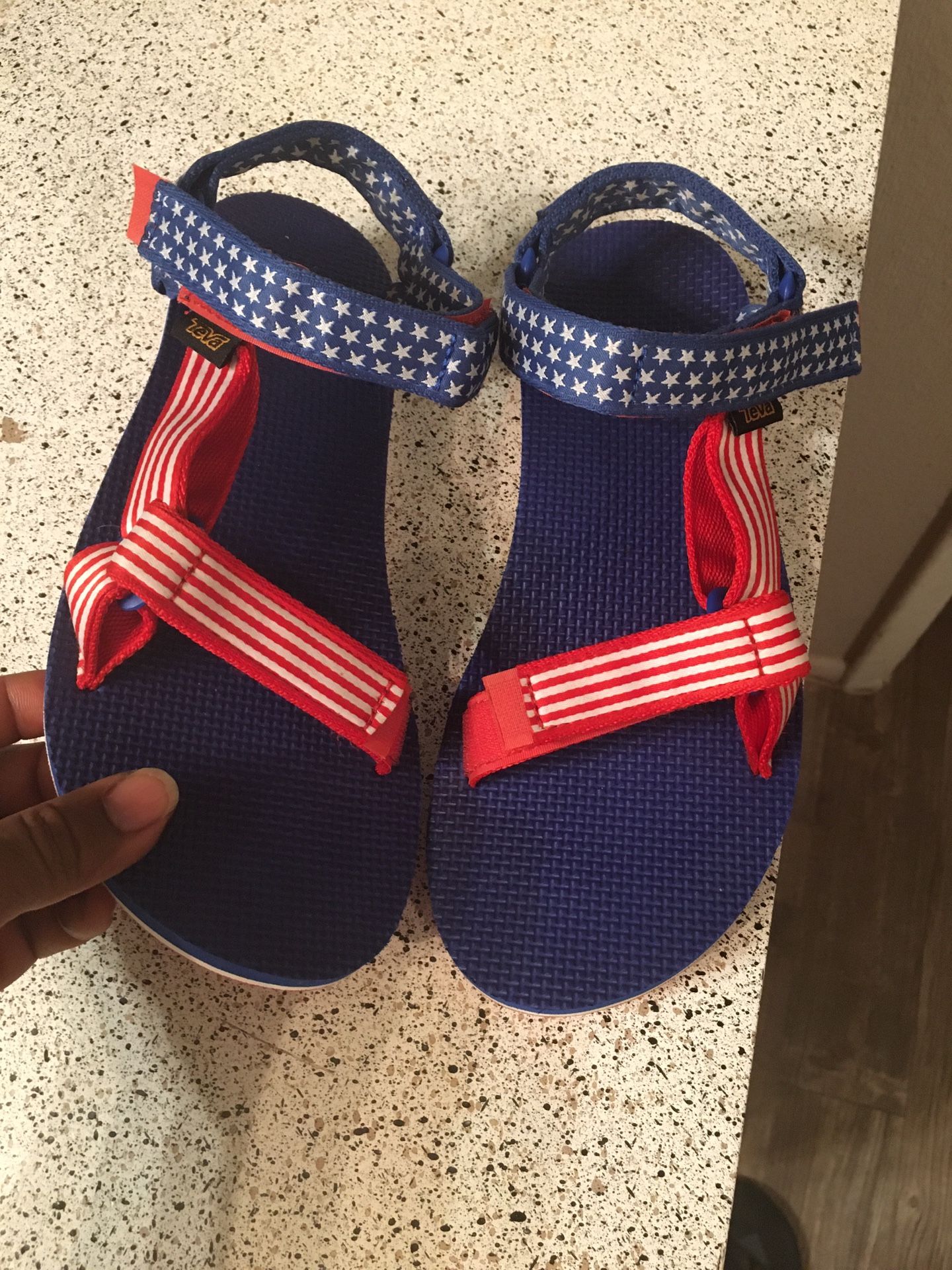 American flag TEVA women’s sandals size 8