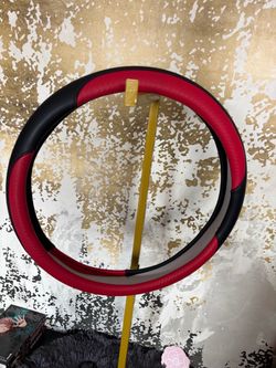 Black and Red Steering Wheel Cover