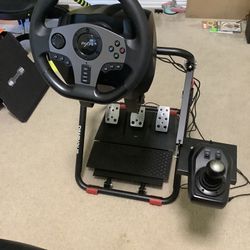 PXN V9 Gaming Racing Wheel with Pedals, Shifter and Folding Stand  $150 For Everything