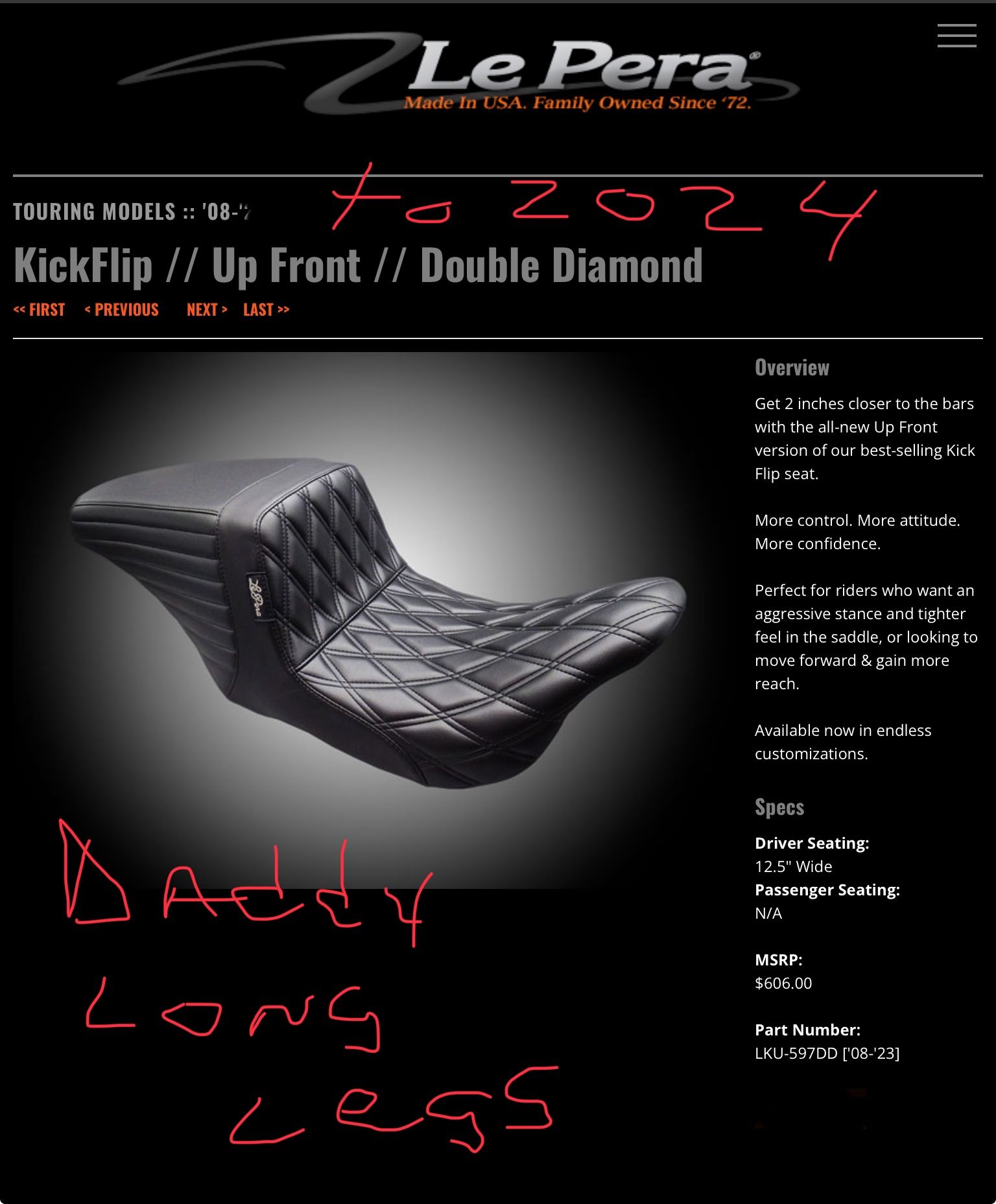 KICKFLIP DADDY LONG LEGS DOUBLE DIAMOND Stitching