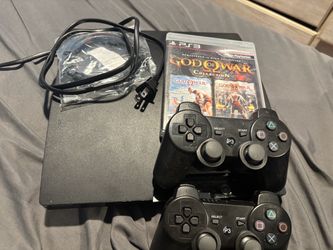 Sony PlayStation 3 Slim Bundle with Controllers and Game