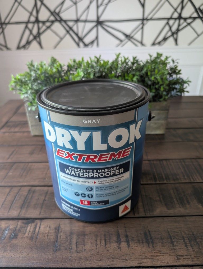 *BRAND NEW* DRYLOK Extreme 1 gal Gray Flat Latex Concrete Sealer Basement Masonry Waterproofer