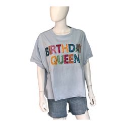 PEACH LOVE CALIFORNIA birthday Queen Tee Oversized Sz Medium  