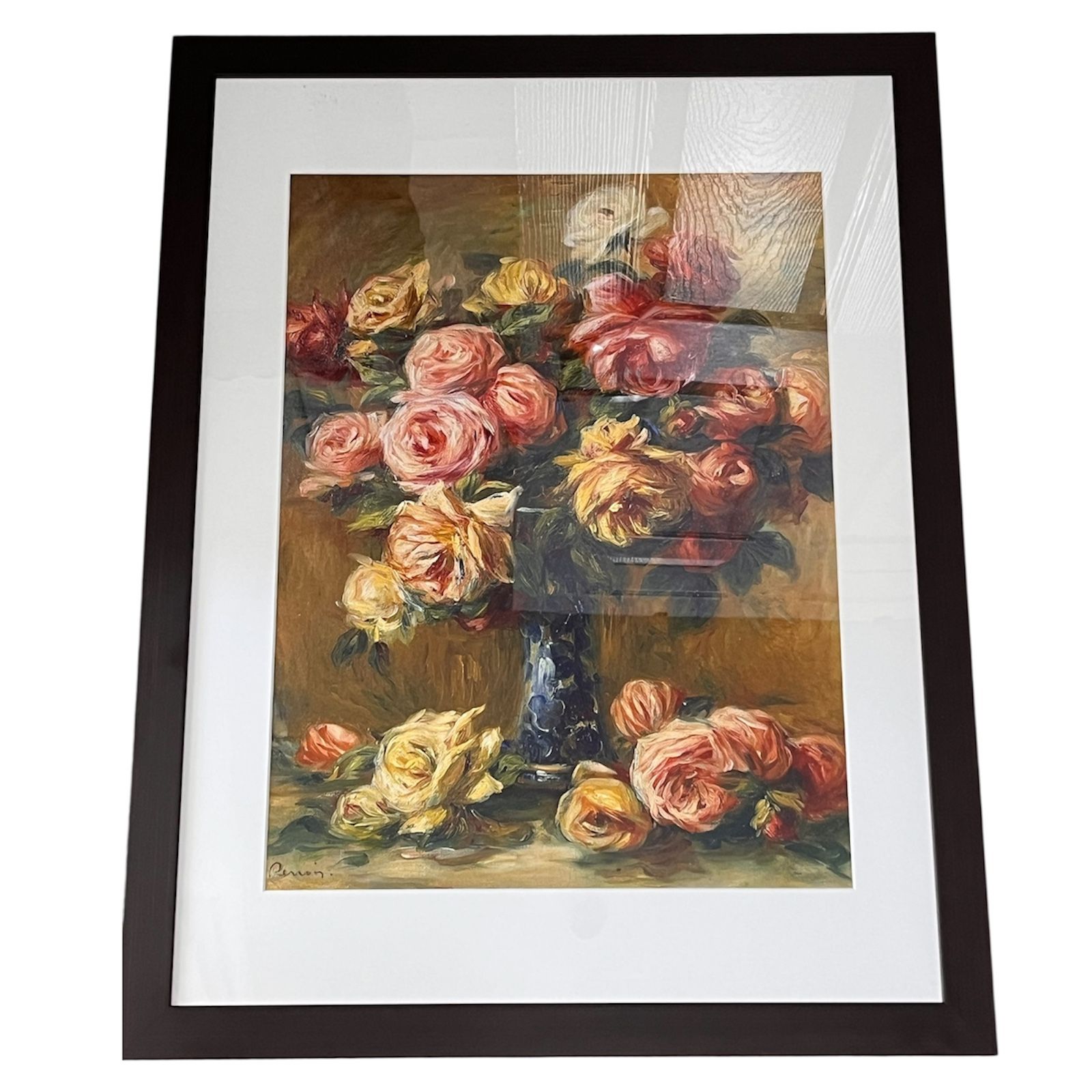 Roses In A Vase 1917 Painting - Custom Made in Italy - Signed in the Back
