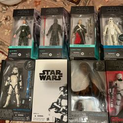 Star Wars Black series 6” Figures. New. 