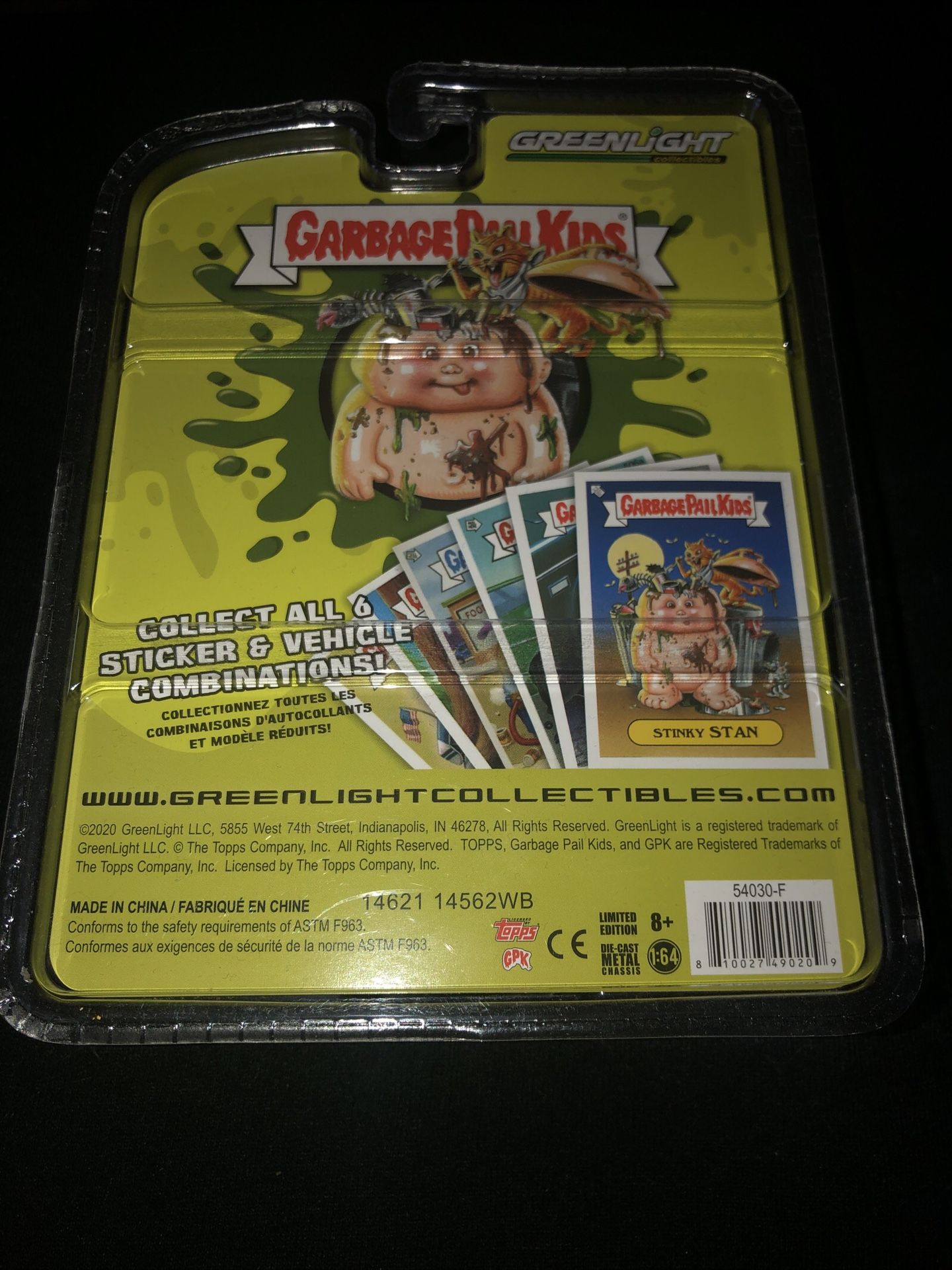 GREENLIGHT Garbage Pail Kids 1970 Checker Marathon A11 Taxi Unaware Aaron