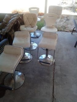 White bar stools