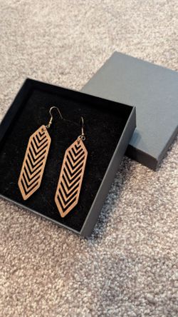 Wood Dangle Earrings