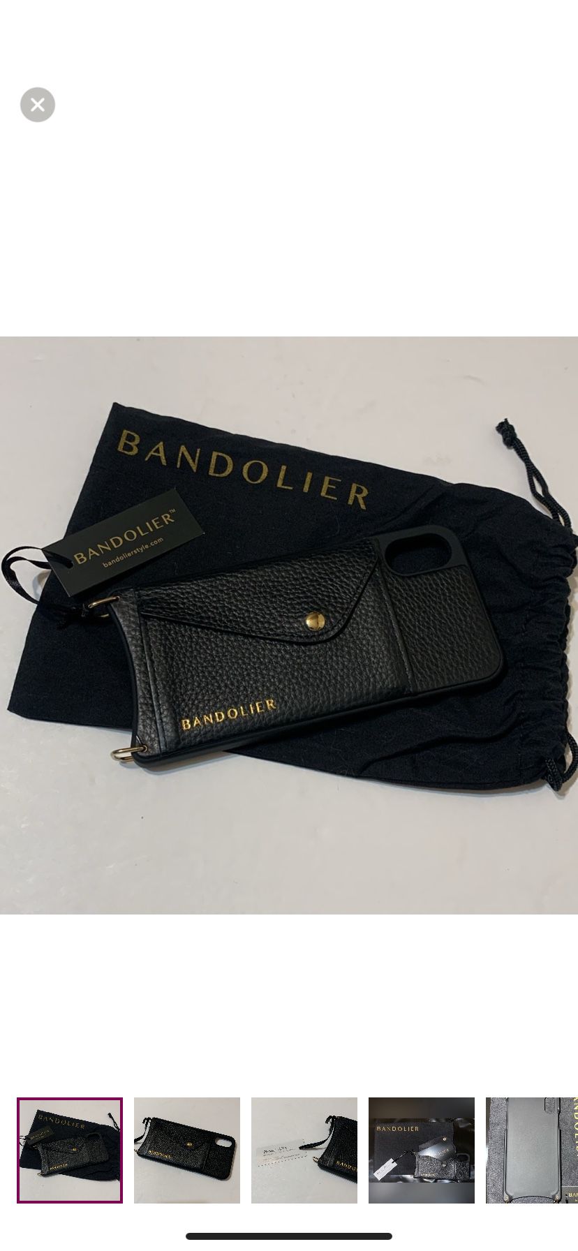 NEW Bandolier Black iPhone X/XS case with Tag.  Brand new never used.