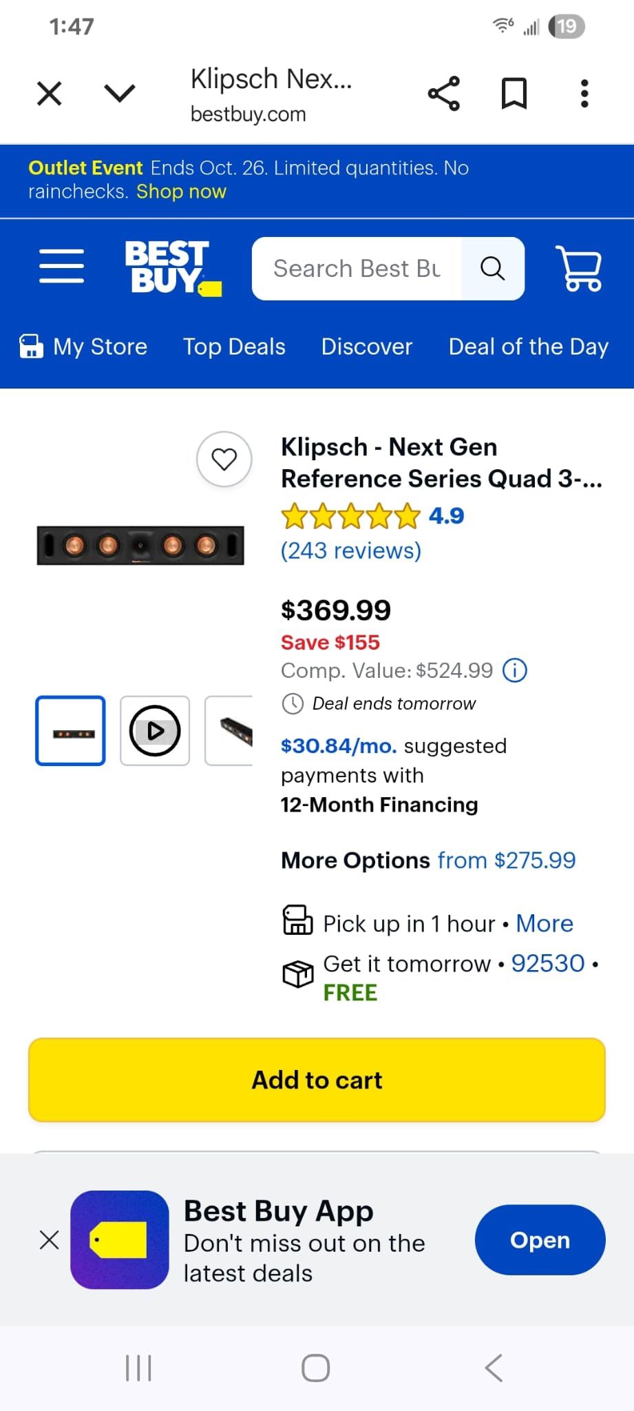 Klipsch Center Speaker