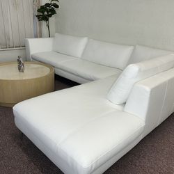 Furniture- Chateau D’Ax 100% Real Italian leather 2 Pc Sectional- Martina