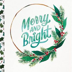 Hallmark Boxed Christmas Cards, Merry and Bright (16 Cards)