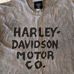 New 2008 HARLEY-DAVIDSON Motorcycle Museum Shirt Gray Double Sided Graphics Men Size Large