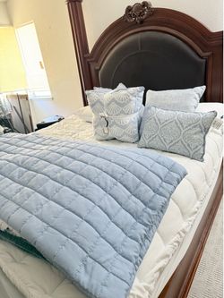 Cal King Canopy Bed frame and Headboard & Top