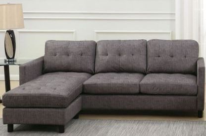 Brand New Grey Fabric Sectional Sofa