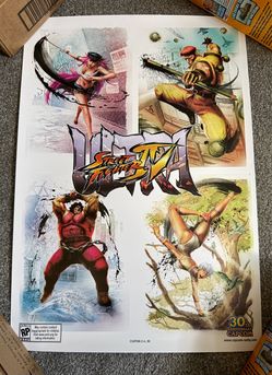 E3 2012 Street Fighter IV Ultra 30th Anniversary Capcom Exclusive Poster RARE