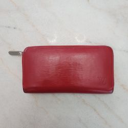 Louis Vuitton Epi Zippy Red Wallet 