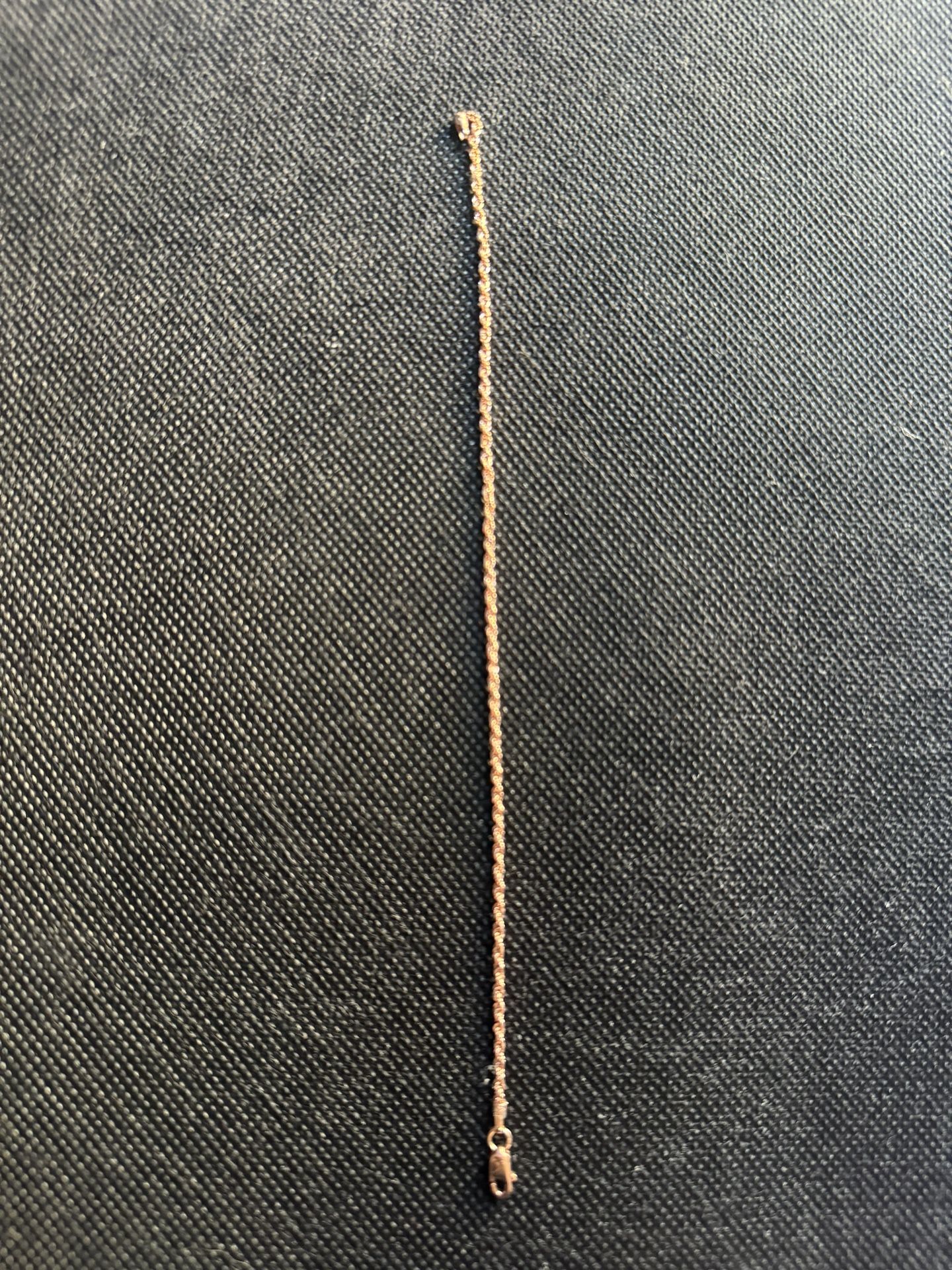 10k Rope Gold Bracelet 7 Inch