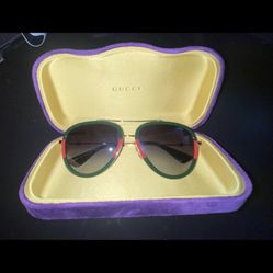 GUCCI 57mm Aviator Sunglasses