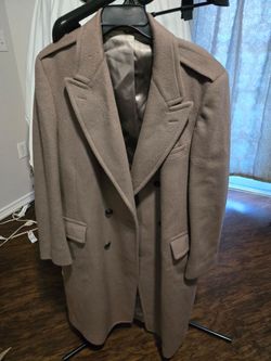 Burleigh Men's Camel Wool Overcoat