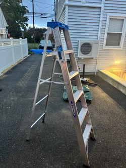 10 foot A-frame ladder: Werner brand