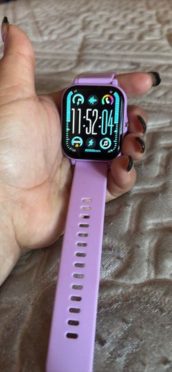 Purple smart watch