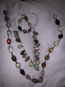 Vintage 60’s 70’s Multi Colored gemstones Jewelrey Set 💎  Great Colors & Shine