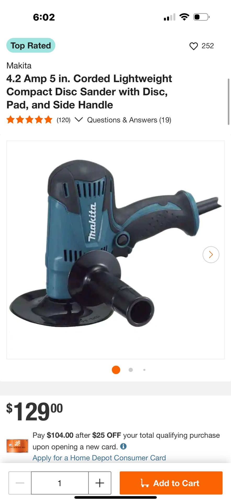 Makita Compact disk sander
