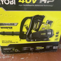 Ryobi Cordless Backpack Blower kit 