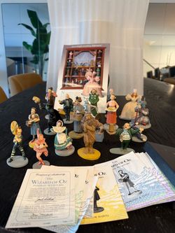 Vintage Franklin Mint Wizard of Oz Porcelain Figurine Collection w/ COAs