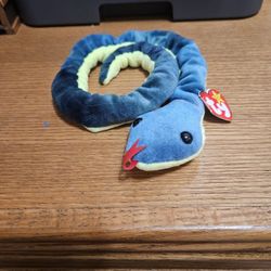 TY Beanie Babies "Hissy the Snake" Large Size Mint 