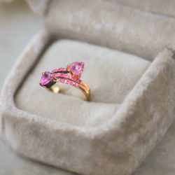 10k Rose Gold Amethyst & Ruby Ring Appraised For 1010