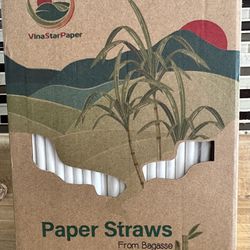 Brand new 500 White Pieces Paper Straws - Durable Paper Cocktail Straws (cash & pick up only)