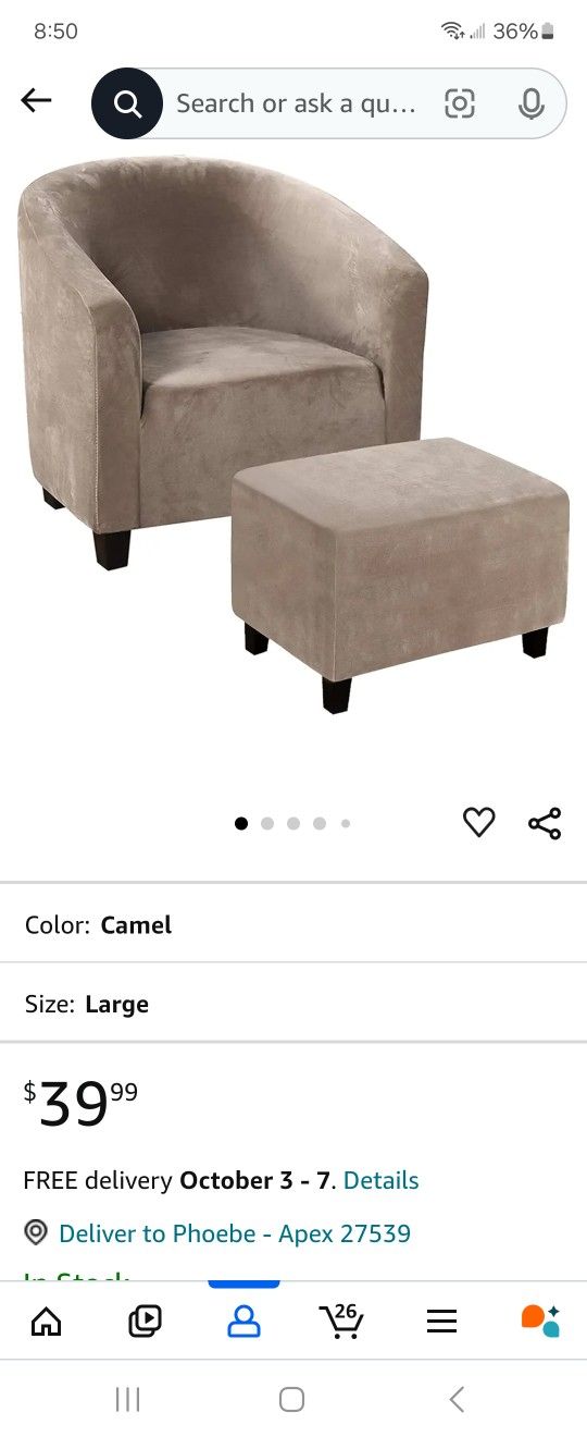 2 New Club Chair Slip Covers