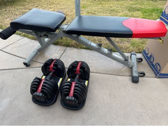 BowFlex SelectTech Adjustable Dumbbells + Adjustable Weight Bench