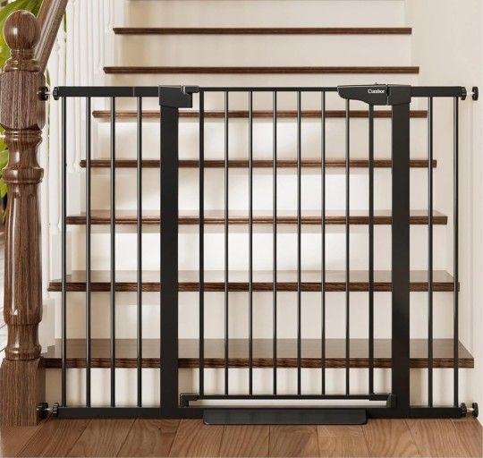 Cumbor 36" Extra Tall Baby Gate for Stairs, 29.7-48" Wide Dog Gates for Doorways, Auto Close Safety Gate for Babies and Pets, Easy Install, Pressure M
