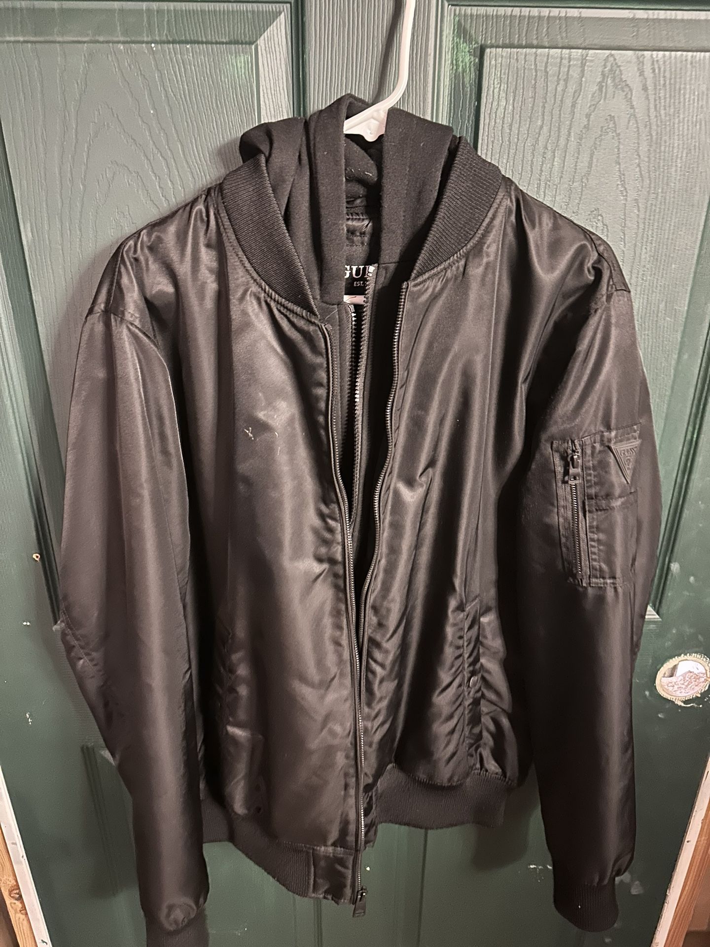 GUESS BOMBER JACKET WITH HOOD