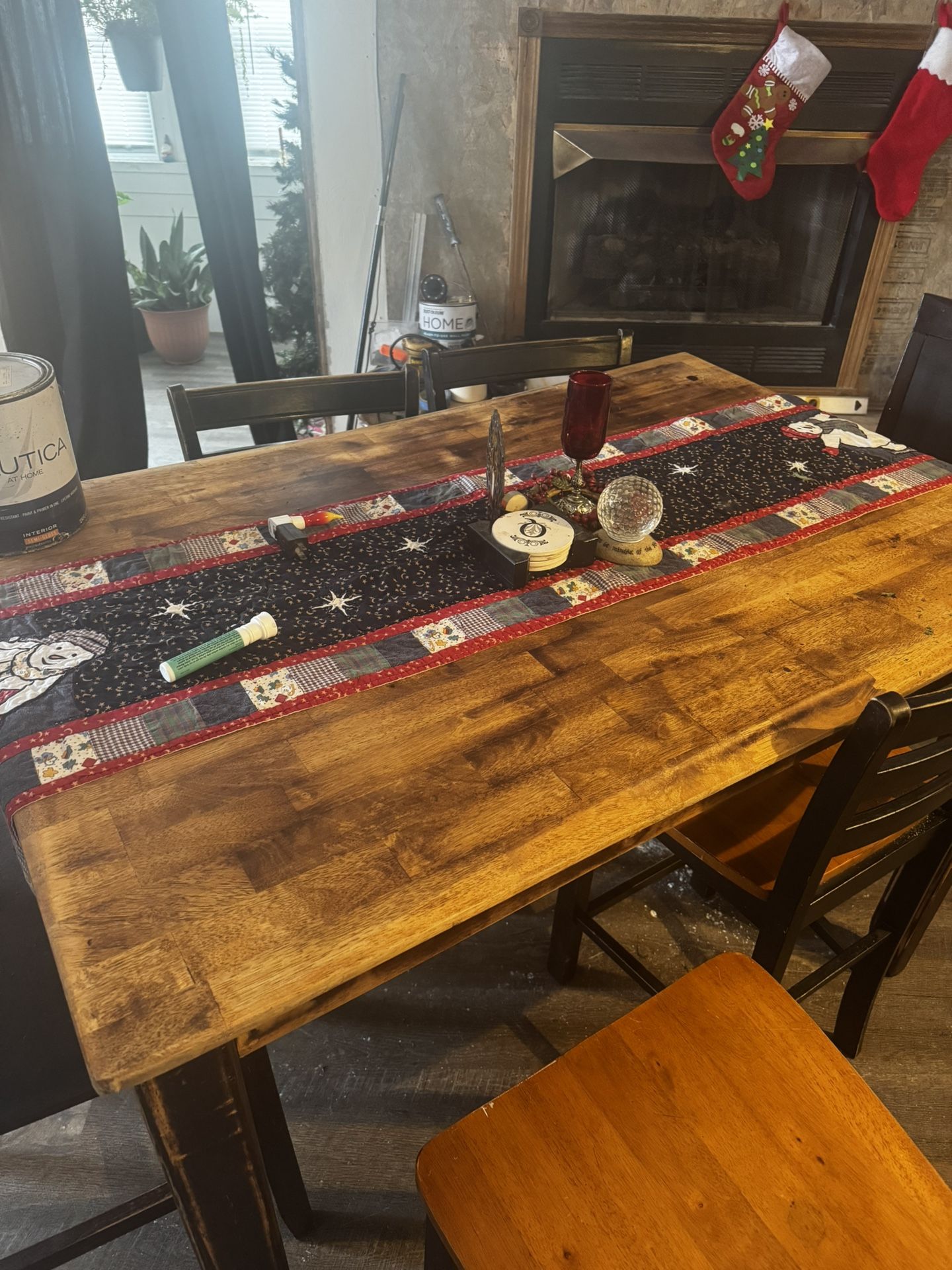 Bar Height Adjustable Table With 6 Chairs