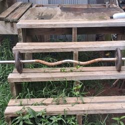 Weight Lift Bar And 2 Small Weights