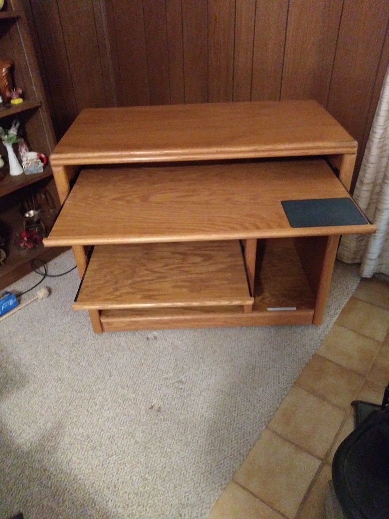 COMPUTER DESK OAK
