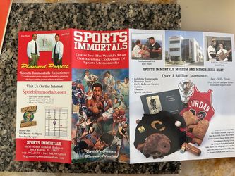 Sports Immortals Museum Promotional Brochure