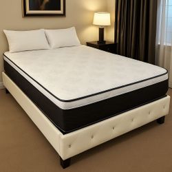 Full Size Mattress 14 Inches Thick Pillow Top Also Available in Twin, Queen, King. Same Day Delivery 🚚 New From Factory With its Plastic