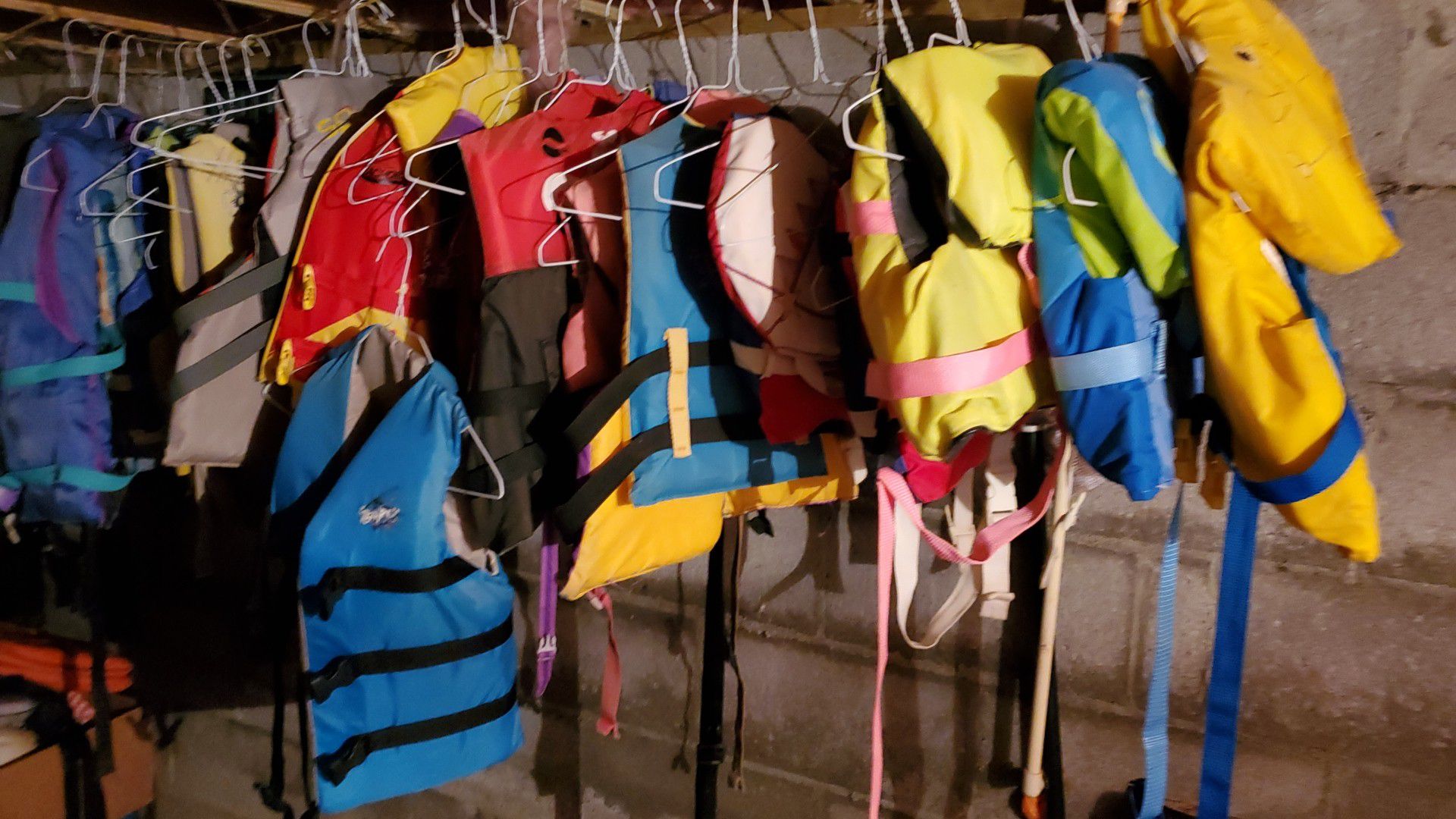 Boating supplies. Over 50 lifejackets for sale. Babies to adults. Also all kinds of boating supplies. Throw cushions. Anchors rooes bumper buoys .