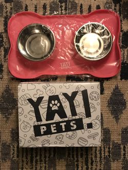 Pets, Dog Cat Bowls 2 stainless steel