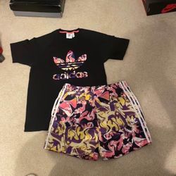 Adidas Tee And Shorts 
