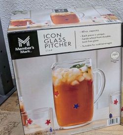 Members mark pitcher and 4 glasses